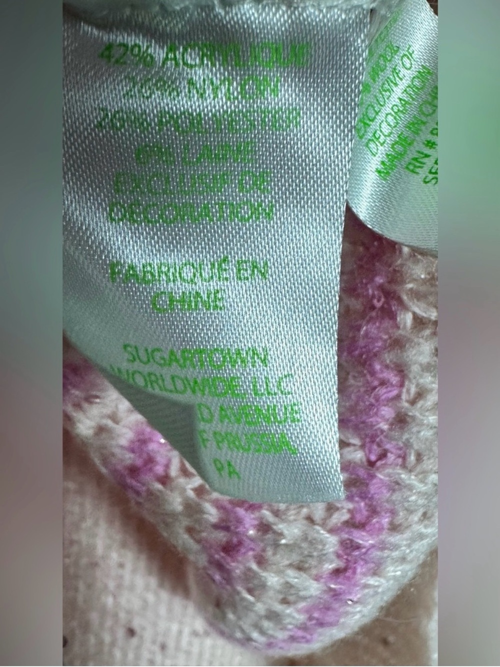 Lilly Pulitzer Finney Sweater Peony Pink Sparkle Stripe Sz M crewneck - Picture 10 of 11